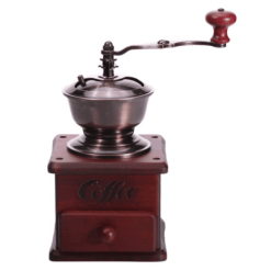 Stirvana Vintage Manual Coffee Grinder – Classic Wooden Hand Crank Mill